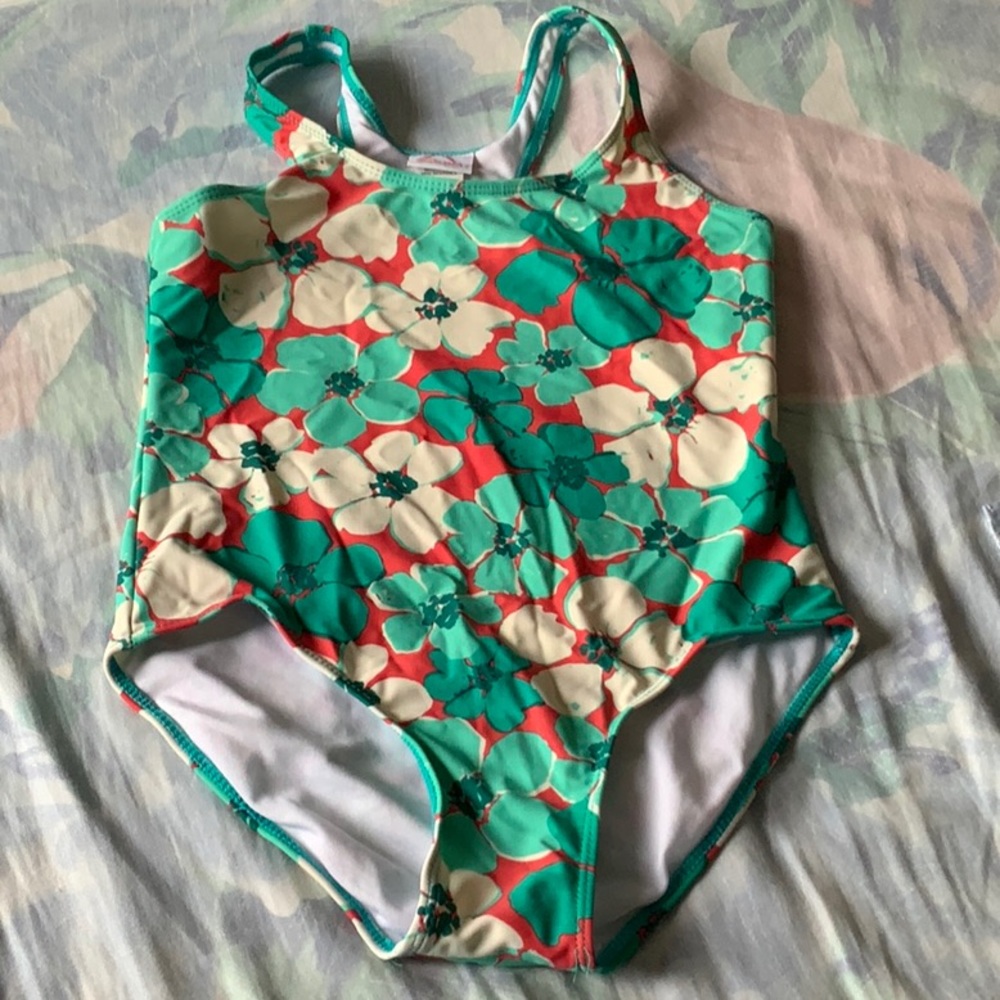 Kanu Surf girls floral swimsuit that fits size 10